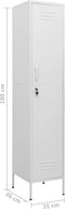 vidaXL - Lockerkast - 35x46x180 - cm - staal - wit