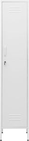 vidaXL - Lockerkast - 35x46x180 - cm - staal - wit