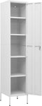 vidaXL - Lockerkast - 35x46x180 - cm - staal - wit