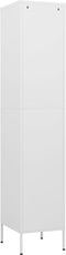 vidaXL - Lockerkast - 35x46x180 - cm - staal - wit