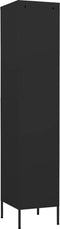 vidaXL - Lockerkast - 35x46x180 - cm - staal - zwart