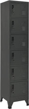 vidaXL - Lockerkast - 38x40x180 - cm - staal - antracietkleurig