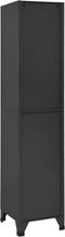 vidaXL - Lockerkast - 38x40x180 - cm - staal - antracietkleurig