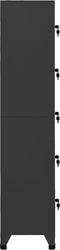 vidaXL - Lockerkast - 38x40x180 - cm - staal - antracietkleurig