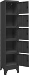 vidaXL - Lockerkast - 38x40x180 - cm - staal - antracietkleurig