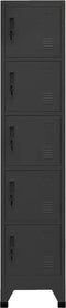 vidaXL - Lockerkast - 38x40x180 - cm - staal - antracietkleurig
