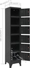 vidaXL - Lockerkast - 38x40x180 - cm - staal - antracietkleurig