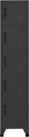 vidaXL - Lockerkast - 38x40x180 - cm - staal - antracietkleurig