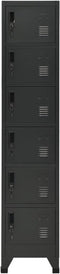 vidaXL - Lockerkast - 38x40x180 - cm - staal - antracietkleurig