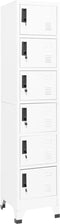 vidaXL - Lockerkast - 38x40x180 - cm - staal - wit