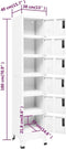 vidaXL - Lockerkast - 38x40x180 - cm - staal - wit