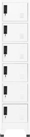 vidaXL - Lockerkast - 38x40x180 - cm - staal - wit