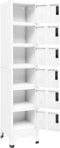 vidaXL - Lockerkast - 38x40x180 - cm - staal - wit
