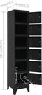 vidaXL - Lockerkast - 38x40x180 - cm - staal - zwart