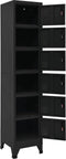 vidaXL - Lockerkast - 38x40x180 - cm - staal - zwart