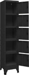 vidaXL - Lockerkast - 38x40x180 - cm - staal - zwart