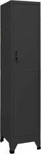 vidaXL - Lockerkast - 38x45x180 - cm - staal - antracietkleurig