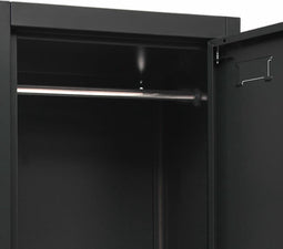 vidaXL - Lockerkast - 38x45x180 - cm - staal - antracietkleurig