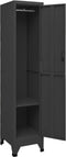 vidaXL - Lockerkast - 38x45x180 - cm - staal - antracietkleurig