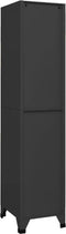 vidaXL - Lockerkast - 38x45x180 - cm - staal - antracietkleurig