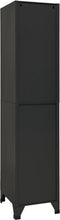 vidaXL - Lockerkast - 38x45x180 - cm - staal - antracietkleurig