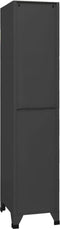 vidaXL - Lockerkast - 38x45x180 - cm - staal - antracietkleurig