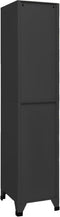 vidaXL - Lockerkast - 38x45x180 - cm - staal - antracietkleurig