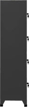 vidaXL - Lockerkast - 38x45x180 - cm - staal - antracietkleurig
