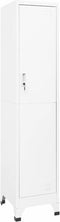 vidaXL - Lockerkast - 38x45x180 - cm - staal - wit