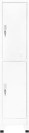 vidaXL - Lockerkast - 38x45x180 - cm - staal - wit