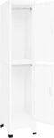 vidaXL - Lockerkast - 38x45x180 - cm - staal - wit