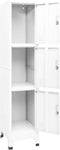 vidaXL - Lockerkast - 38x45x180 - cm - staal - wit
