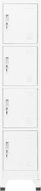 vidaXL - Lockerkast - 38x45x180 - cm - staal - wit