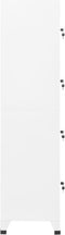 vidaXL - Lockerkast - 38x45x180 - cm - staal - wit