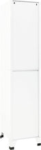 vidaXL - Lockerkast - 38x45x180 - cm - staal - wit