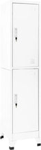 vidaXL - Lockerkast - 38x45x180 - cm - staal - wit