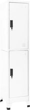 vidaXL - Lockerkast - 38x45x180 - cm - staal - wit