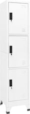 vidaXL - Lockerkast - 38x45x180 - cm - staal - wit