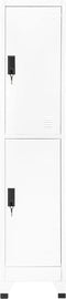 vidaXL - Lockerkast - 38x45x180 - cm - staal - wit