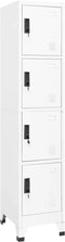 vidaXL - Lockerkast - 38x45x180 - cm - staal - wit