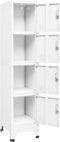 vidaXL - Lockerkast - 38x45x180 - cm - staal - wit