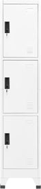 vidaXL - Lockerkast - 38x45x180 - cm - staal - wit