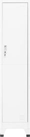 vidaXL - Lockerkast - 38x45x180 - cm - staal - wit