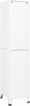 vidaXL - Lockerkast - 38x45x180 - cm - staal - wit