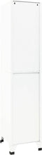 vidaXL - Lockerkast - 38x45x180 - cm - staal - wit