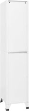vidaXL - Lockerkast - 38x45x180 - cm - staal - wit