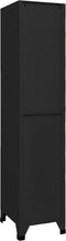 vidaXL - Lockerkast - 38x45x180 - cm - staal - zwart