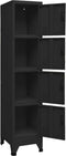 vidaXL - Lockerkast - 38x45x180 - cm - staal - zwart