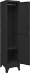 vidaXL - Lockerkast - 38x45x180 - cm - staal - zwart