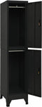 vidaXL - Lockerkast - 38x45x180 - cm - staal - zwart